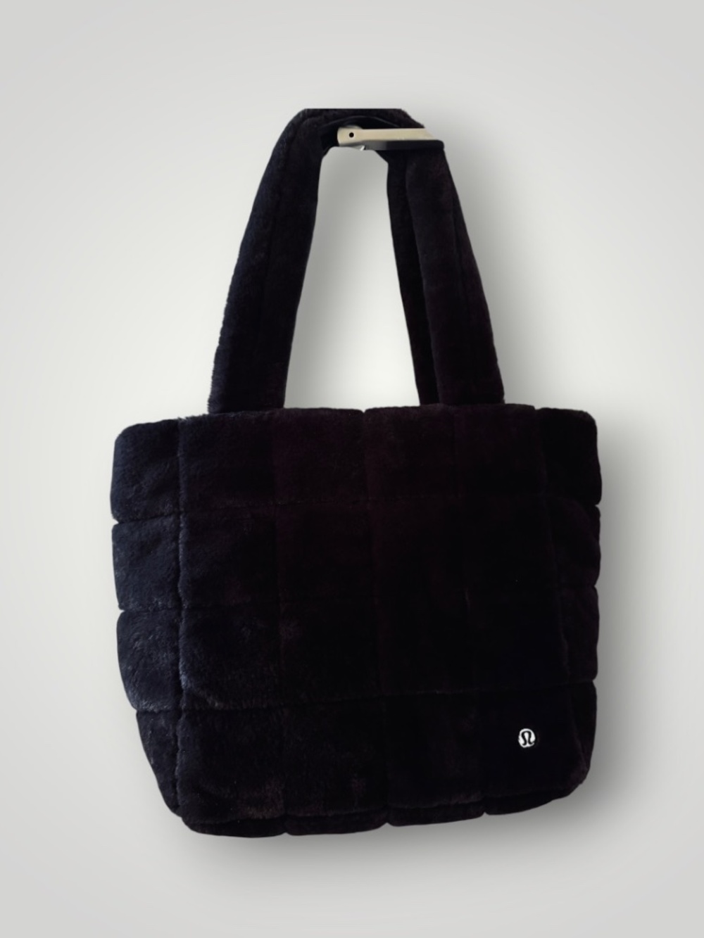 Lululemon Quilted Grid Tote Bag 12L Plush Fleece Black